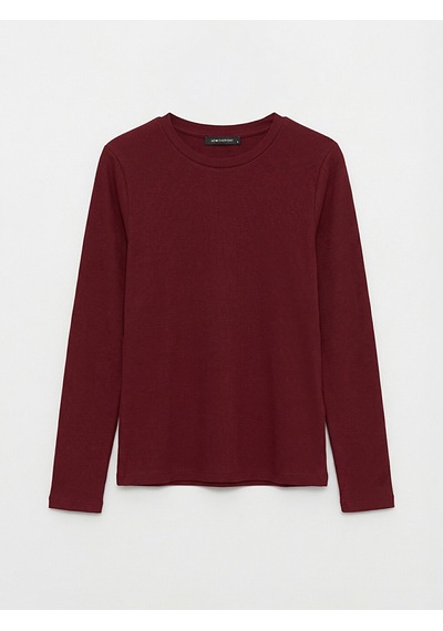 Lcwaıkıkı Basic Bordo Bisiklet Yaka Kadın Body