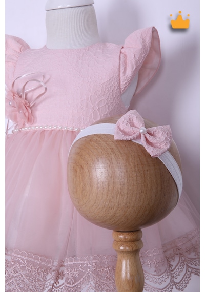 Babyhola 0-24 Ay Gofre Tül Etekli Kız Bebek Çocuk Abiye Bayramlık Elbise Saç Bandı Set Pembe 1007 Pudra Babyhola 0-24 Ay Gofre Tül Etekli Kız Bebek Çocuk Abiye Bayramlık Elbise Saç Bandı Set Pembe 1007 Pudra