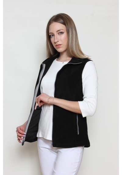 CottonCool Kadın Polar Yelek Siyah