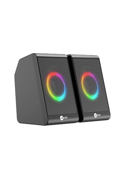 Lecoo DS100 Kablolu 1+1 6w RGB Masaüstü Gaming Bilgisayar Hoparlör PC Speaker