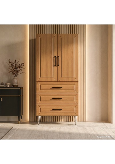 Siena Çok Amaçlı Dolap 60 Cm 2 Kapak 3 Çekmece Açık İtalyan Ceviz - Çok Amaçlı Kiler Dolabı Beyaz Siena Çok Amaçlı Dolap 60 Cm 2 Kapak 3 Çekmece Açık İtalyan Ceviz - Çok Amaçlı Kiler Dolabı Beyaz