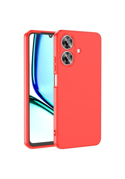 Zore Realme Note 60 Kılıf Omsy Mara Lansman Kapak - Kırmızı