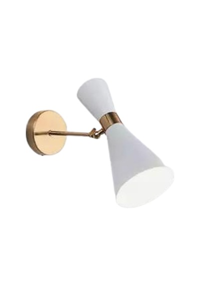 Rsylight Retro Metal Rustik Hareketli Dekoratif Beyaz  Vintage Duvar Aplik Beyaz