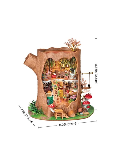 Rolife Dg179 Masal Ağaç Evi Fairytale Tree House Dıy Minyatür Maket Model Seti Mini Dollhouse 3d Model Kit Detaylı Dekoratif Hobi Seti 3d Puzzle Tiny House