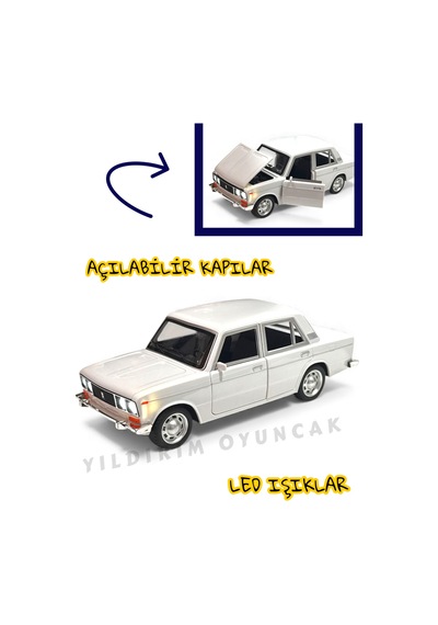 Sesli Led Işıklı Açılabilir Kapılar 18 Cm Klasik Sedan Araba-koleksiyonluk Klasik Sedan Marka Araba 99407073