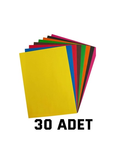 Nistabolje 30 Adet Fon Kartonu A4 Boyutu 24x34 Karışık Renkli