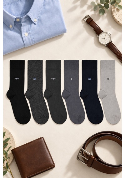 Socketta Erkek Bambu Business Premium 6'lı Desenli Soket Çorap Lacivert-gri-k.füme-antrasit Melanj-k.gri-siyah Socketta Erkek Bambu Business Premium 6'lı Desenli Soket Çorap Lacivert-gri-k.füme-antrasit Melanj-k.gri-siyah