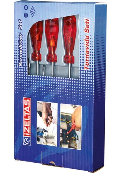 Mey İthalat İzeltaş 4120 Yıldız Tornavida Seti 6 Parça Kraft