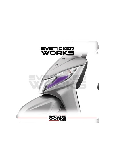 Honda Activa S Far Sticker Şeffaf Folyo Mor