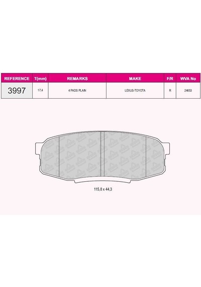 Qcb Arka Fren Balata Toyota Landcruıser 4.5l 1vd-ftv Vdj200 Dizel D4-d 08- 4.6l 2uz-fe Uzj200 V8 08-