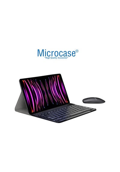 Apple Uyumlu iPad Pro 11 M2 2022 Bluetooth Klavye ve Mouse+Standlı Kılıf -BKK6