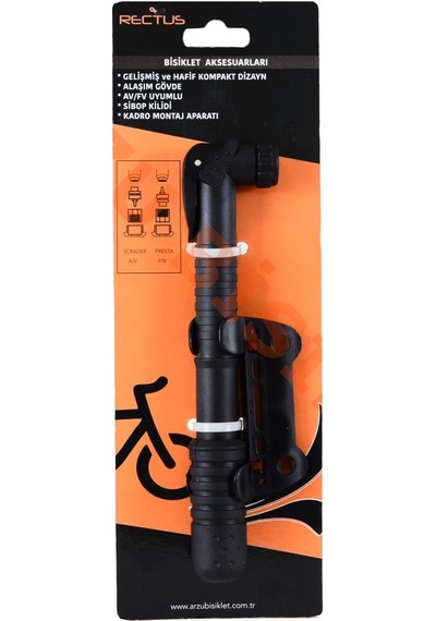 Rectus Mtb Şehir Bisikleti Mini Pompa Presta Araba Sibop Uyumlu Rectus Mtb Şehir Bisikleti Mini Pompa Presta Araba Sibop Uyumlu