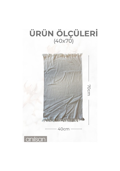 2'li Bej Saçaklı Düğün Havlusu 94gr %100 Pamuk 40x70 Cm El Ve Yüz Havlusu Bej
