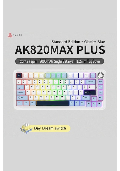 Ak820 Max Plus - Hot-swap-dinamik Rgb Mekanik Oyun Klavyesi Day Dream Switch - Lacivert Beyaz