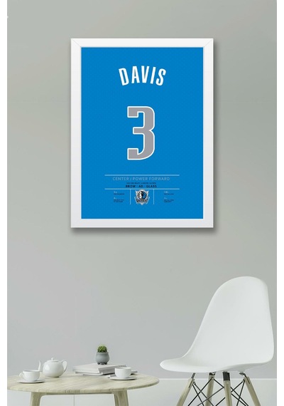 Anthony Davis Forma Çerçeveli Tablo - Nba Dallas Mavericks Jersey
