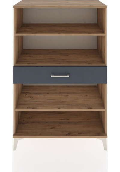 Hyperion Dolap 3 Raflı Tek Çekmeceli 88x44x134 Çam-antrasit Çam