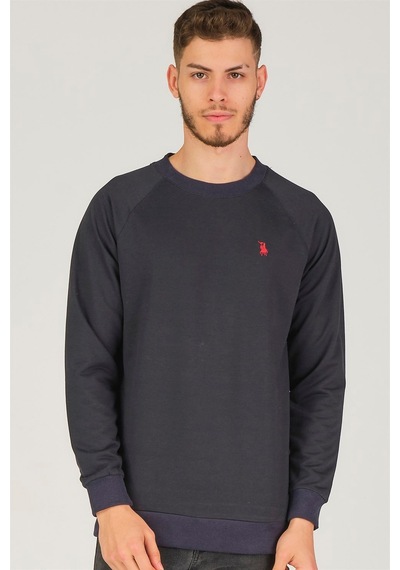 V4003 Dewberry Reglan Kol Erkek Sweatshırt-lacivert Lacivert