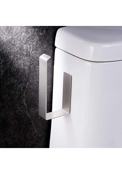 Paslanmaz Çelik Yapışkanlı Tuvalet Kağıtlığı Model Stuttgart Askılığın Eşi 16.5 x 12.2 x 11.2 CM