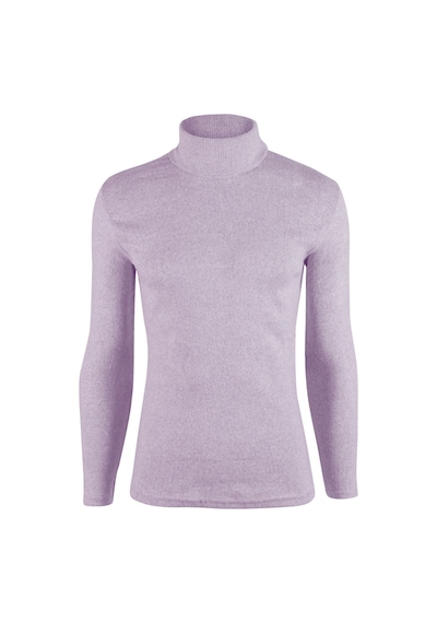 Erkek Lila Balıkçı Yaka Boğazlı Slim Fit Kazak Lila