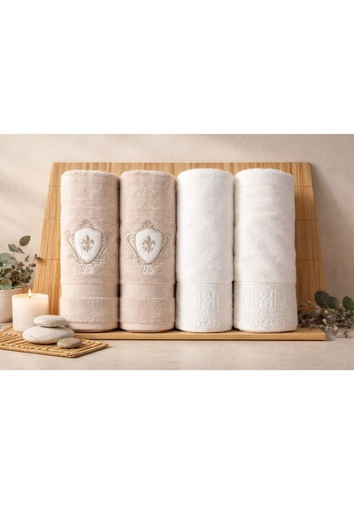 Weddıng Tas-krem Best Set Hamam Takımı Çok Renkli