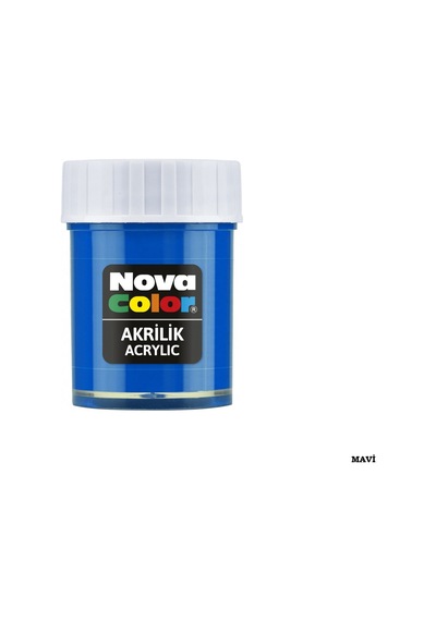 Nova Color Nc-171 Akrilik Boya Şişe Mavi Çok Renkli