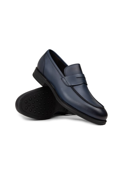 Deery Erkek Hakiki Deri Lacivert Klasik Loafer Ayakkabı - 01995mlcvc01 Lacivert