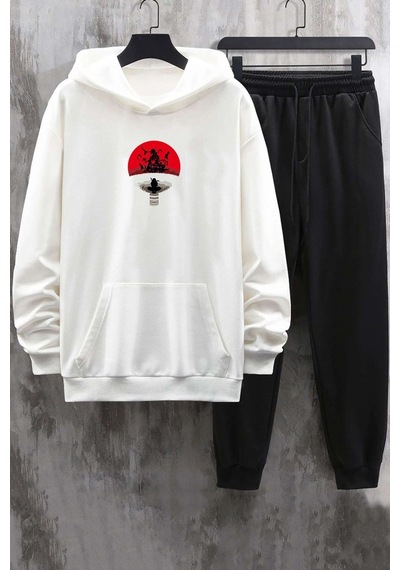 Uyguntarz Unisex Itachi Uchiha Eşofman Takımı Beyaz