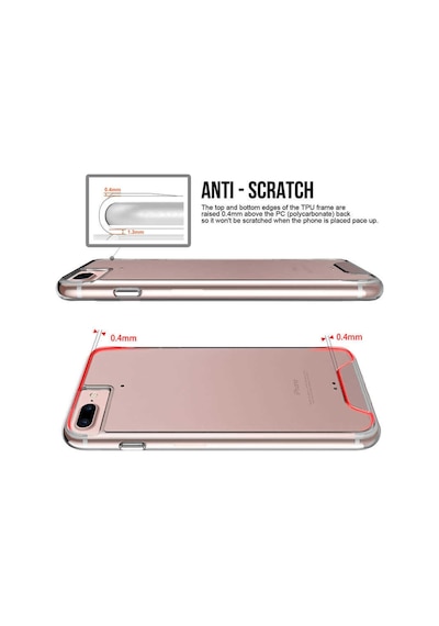 Apple Uyumlu iPhone 8 Plus Kilif Seffaf Sararmaz Gard Silikon 391287731