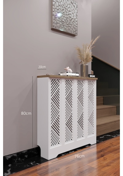 Dekoratif Petek Dolabı Kalorifer Peteği Kapatma Ünitesi Modern Tasarım İç Ölçü 76 Cm Dış Ölçü 80 Cm Petek 76 Beyaz Üstü Çam D9 Dekoratif Petek Dolabı Kalorifer Peteği Kapatma Ünitesi Modern Tasarım İç Ölçü 76 Cm Dış Ölçü 80 Cm Petek 76 Beyaz Üstü Çam D9