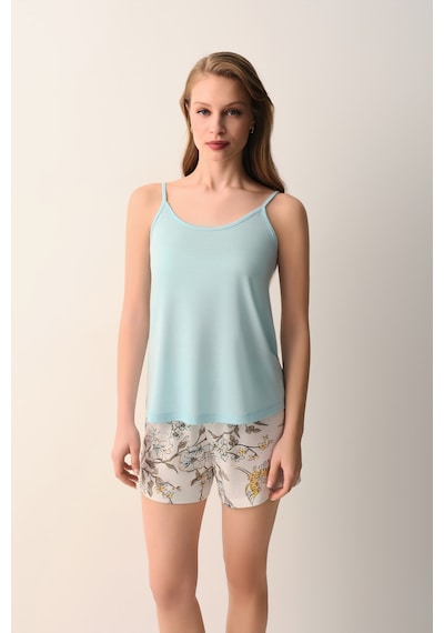 Suwen Emma Atlet Şort Pijama Takımı Sh26640667338 Ekru