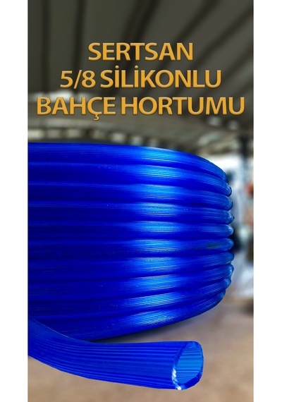 Silikonlu Bahçe Hortumu 5/8 Mavi Renk 50 Metre