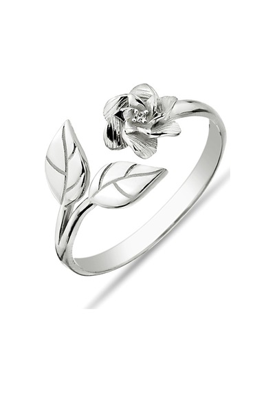 Argentum Concept - Çiçek Motifli Gümüş Yüzük - Y011501