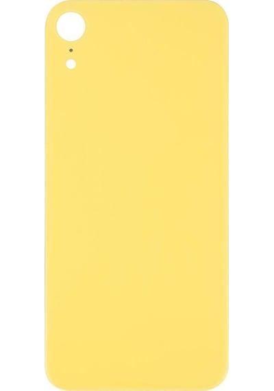 Apple Uyumlu iPhone Xr , Logolu Arka Pil Batarya Kapağı. Lens Hariç Sarı