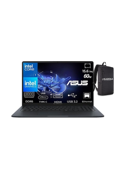 Asus Exper TBook B1 B1503CVA-IS78020-K04 i7-150U 64 GB 512 GB 15.6" Free Dos Dizüstü Bilgisayar