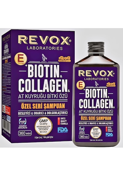 Revox Biotin Kolajen At Kuyruğu Şampuan Besleyici Onarıcı Dolgunlaştırıcı 360 Ml Tüm Saç Tipleri