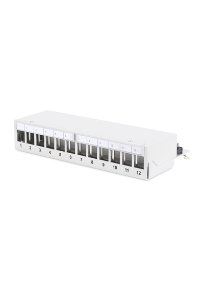 Digitus 12 Port Modüler Masaüstü Tip Patch Panel, Zırhlı Shielded , Lsa, Ral 7035, Açık Gri Renk-19773