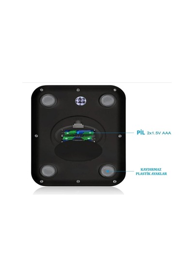Platin Mutfak Terazisi Dijital Tartı Hassas Lcd Ekranlı 5 Kg Pil Hediyeli Gümüş