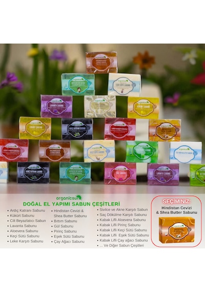 Organicsun Doğal Hindistan Cevizi & Shea Butter Sabunu 140 Gr Tüm Cilt Tipleri İçin Besleyici Ve Onarıcı Etkili