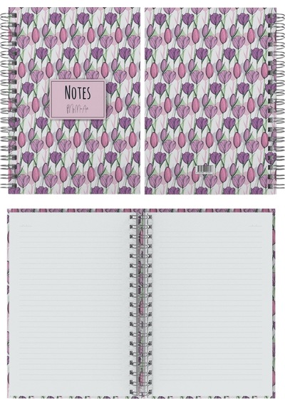 Tulip-big 17x24 Çizgili Defter Karışık