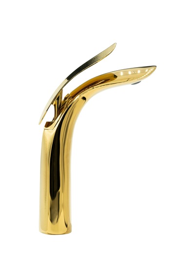 Paluci Kuğu Yüksek Tip Gold Lavabo Bataryası Sırlı
