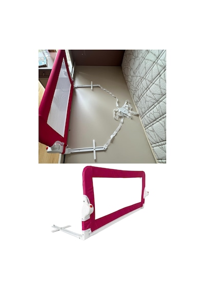Wellgro Littles 150 48 CM Yatak Bariyeri Çocuk Yatak Korkuluğu Pembe