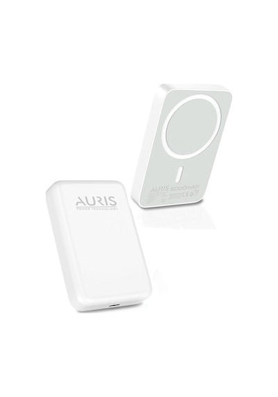 Auris ARS-MG01 Kompakt 5000 Mah Magsafe Şarj Kablosuz Powerbank