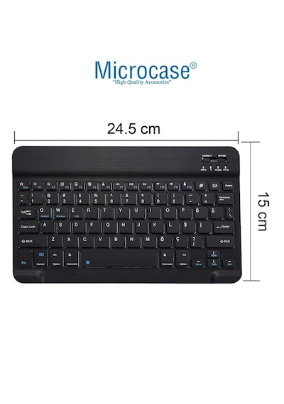 Microcase Apple İpad Air 13 2026 İle Uyumlu Tablet Çanta+bluetooth Klavye+mouse+tablet Standı Siyah-al4840