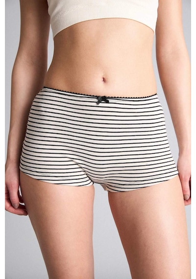 Defacto Çizgili Ribana Boxer G6447ax26smbk81 Siyah-bk81