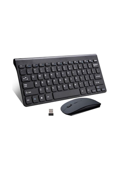 Samsung Galaxy Tab A8 Uyumlu Kablosuz Klavye Mouse Set SİYAH