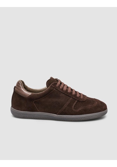 %100 Hakiki Süet Deri Kahverengi Kadın Sneaker Kahverengi