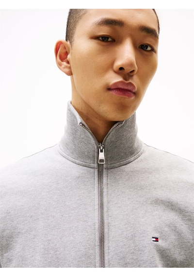 Tommy Hilfiger Essentıal Terry Zt Stand Collar Erkek Gri Sweatshirt - Mw0mw38084 Gri