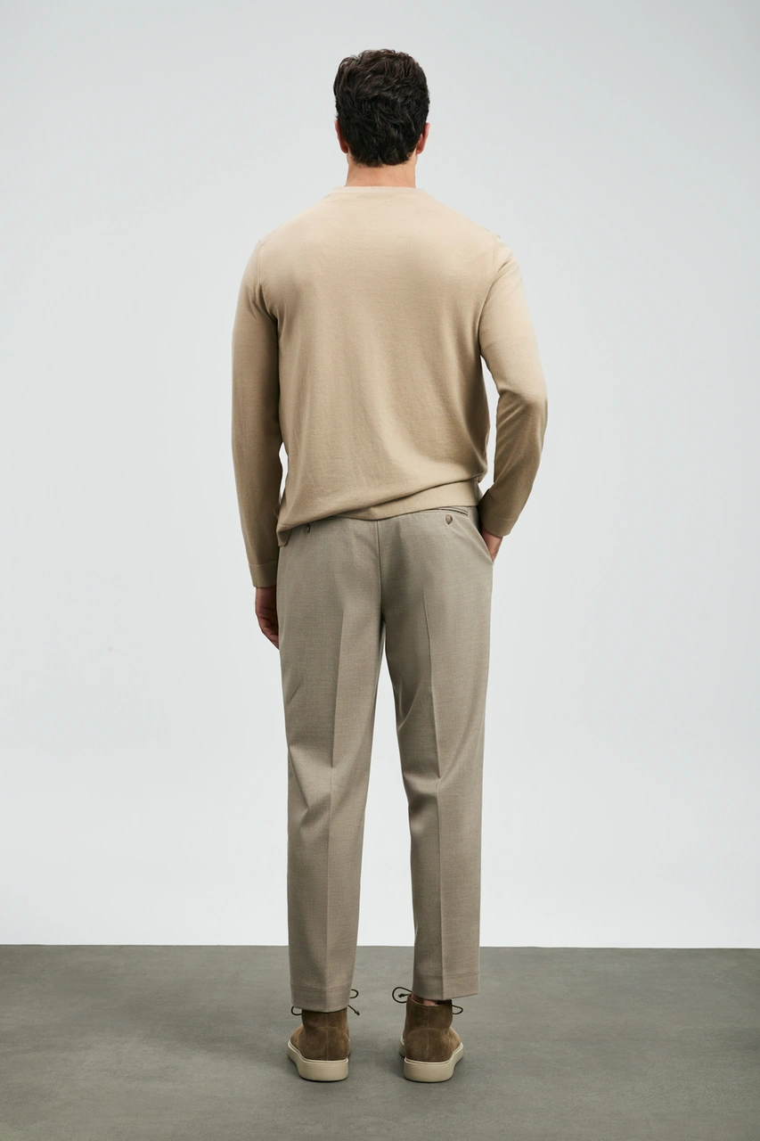 Lufian Amber Smart Erkek Chino Pantolon Slim Fit Bej Bej 112190334100550 Bej