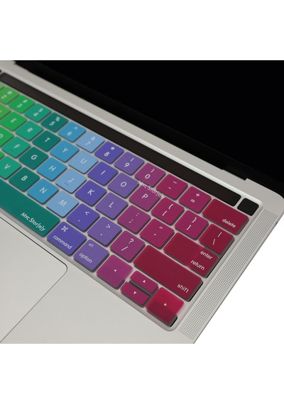 Apple Uyumlu MacBook Pro Klavye Koruyucu Us-abd İngilizce Touchbarlı A1706 A1989 A2159 A1707 A1990 Dazzle Pembe Yeşil