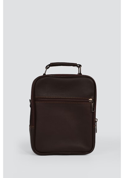 Westbag Erkek Çelik Kasalı Hakiki Deri El Ve Omuz Çantası Ayarlanabilir Askılı Orta Boy Kahverengi